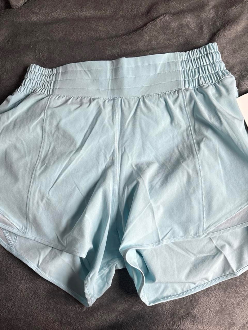 Lululemon Hotty Hot Shorts in a light green, mint size 8